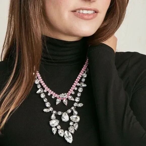 Stella & Dot Neon Pink Dream Statement Necklace - Picture 7 of 11